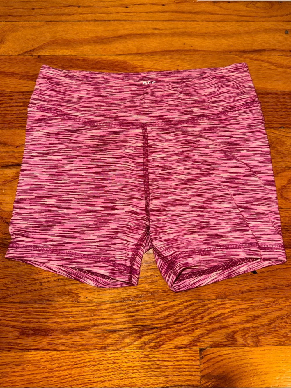 DSG Pink Space-Dye Girls' Athletic Bike Shorts